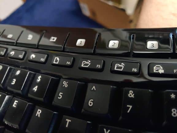 Microsoft Wireless Ergonomic Keyboard 5000 small Function Keys