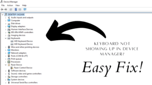 windows 10 keyboard not showing in device manager