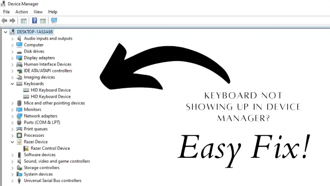 Keyboard Not Showing up in Device Manager Easy Fix!