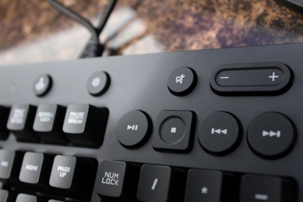 keyboard with multimedia keys