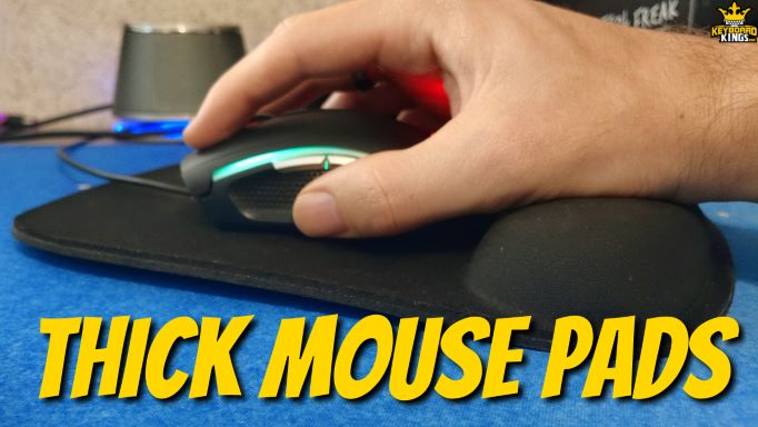 Quiet mouse with thick mouse pads